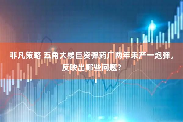 非凡策略 五角大楼巨资弹药厂两年未产一炮弹，反映出哪些问题？